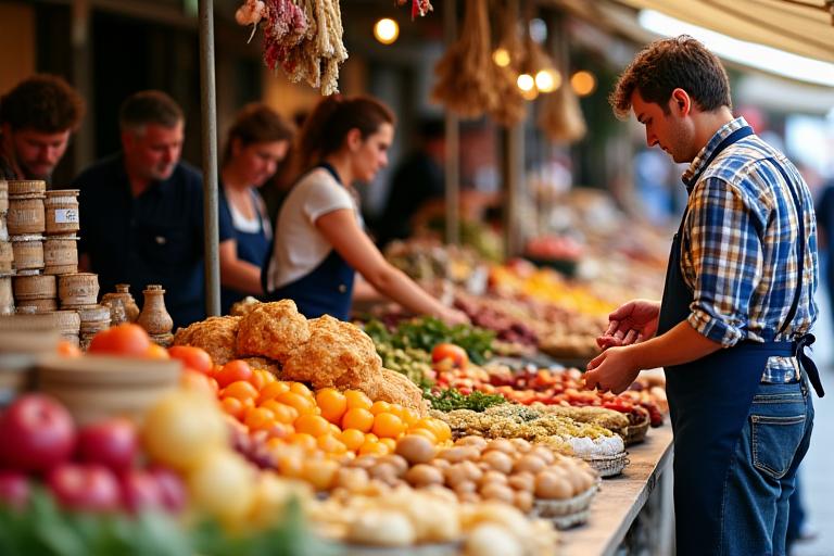 Marchés authentiques producteurs locaux terroir français